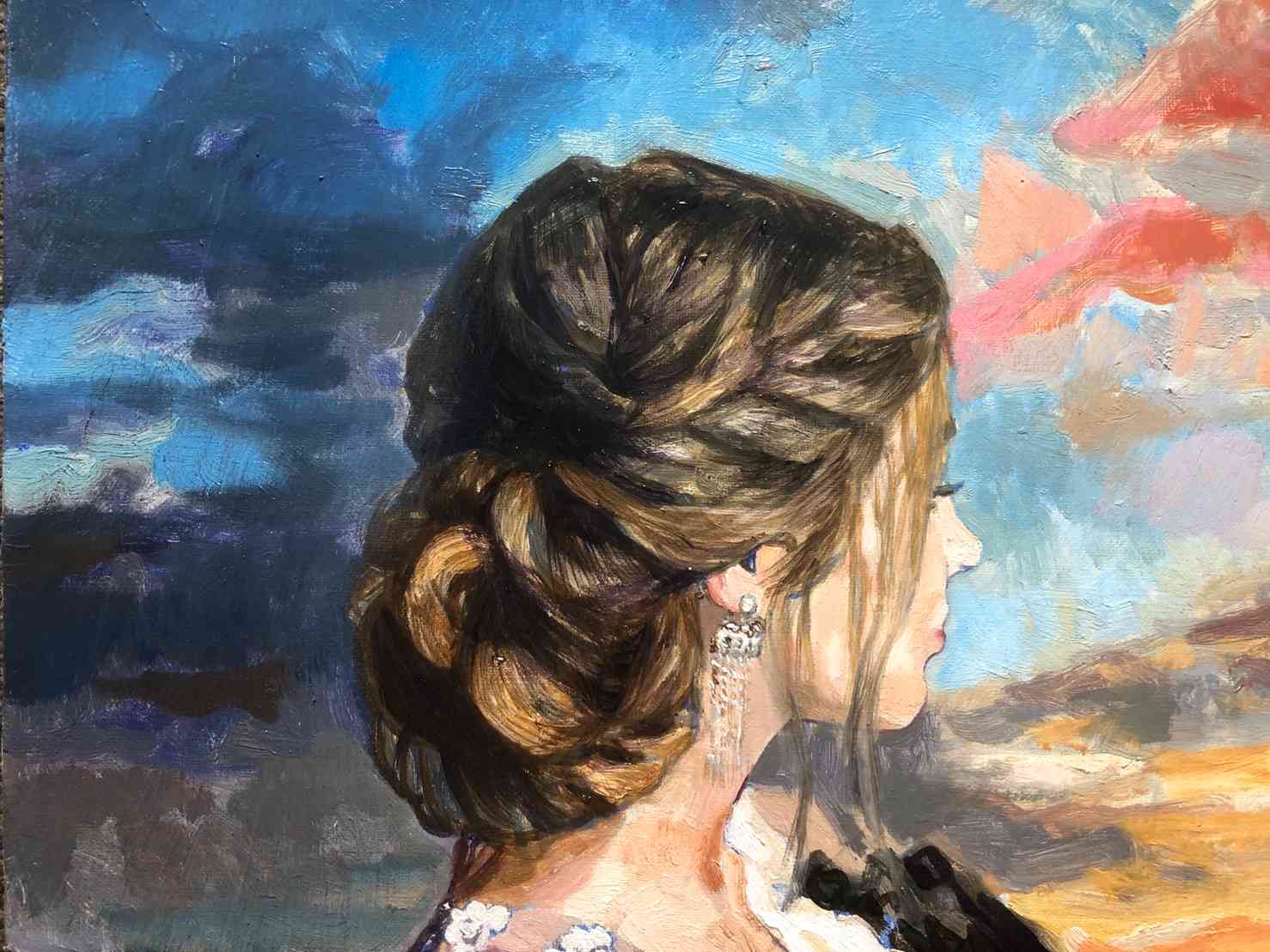 油彩画 シャレード