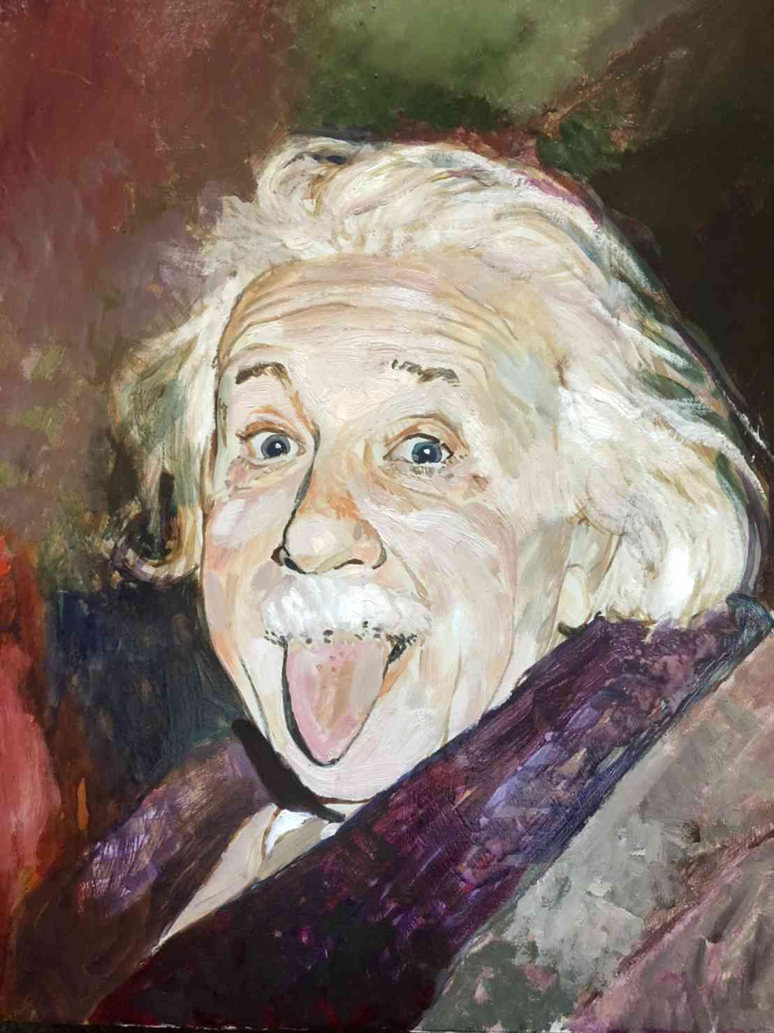 油彩画 天才の肖像