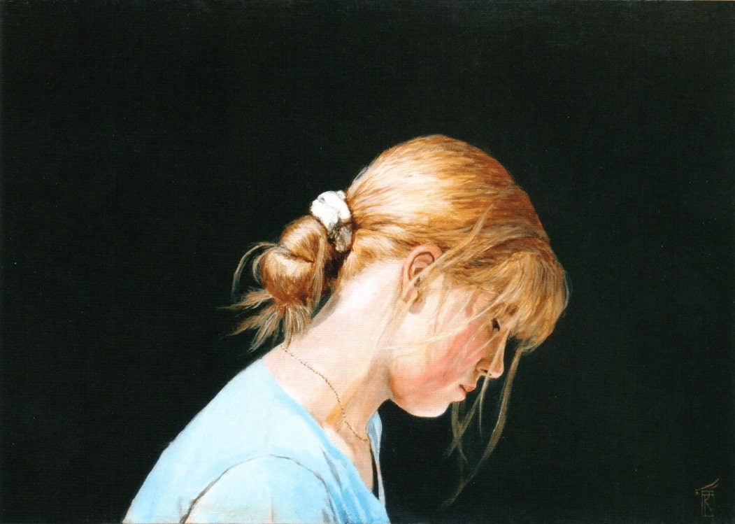 油彩画 サラ スマイル